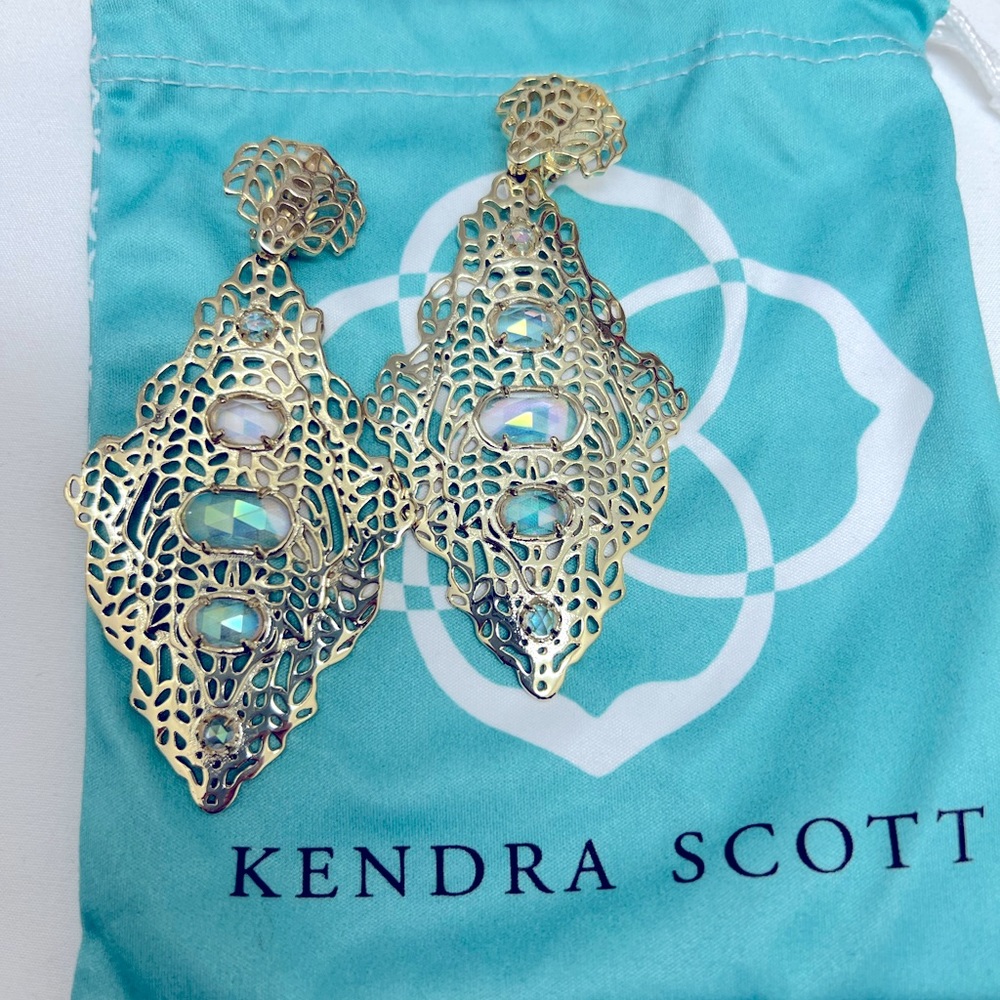 Kendra Scott- Very Rare Stevie Earrings- clip on